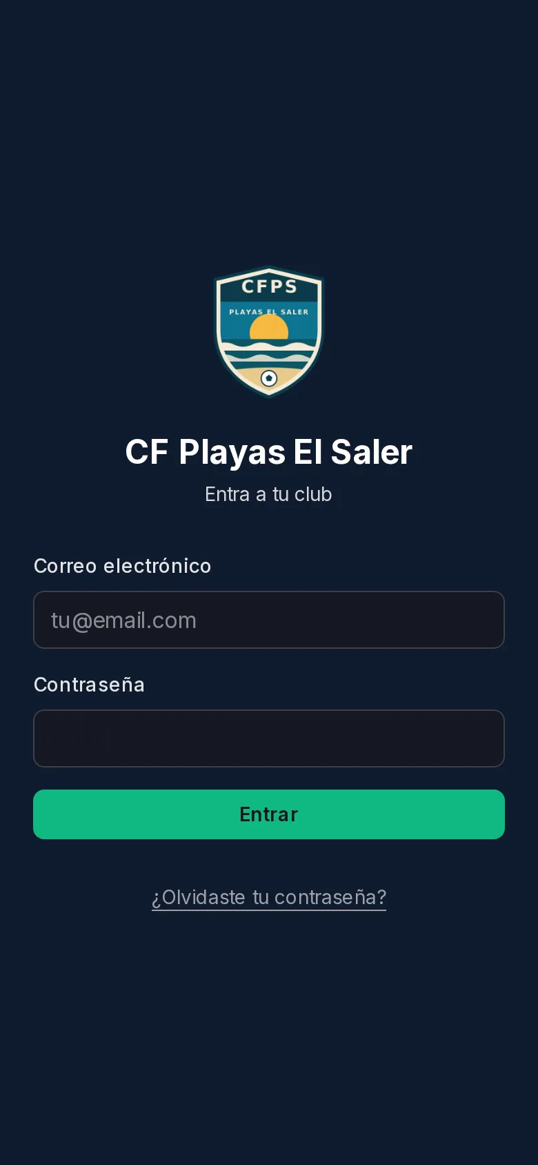 Accés del club amb escut i color